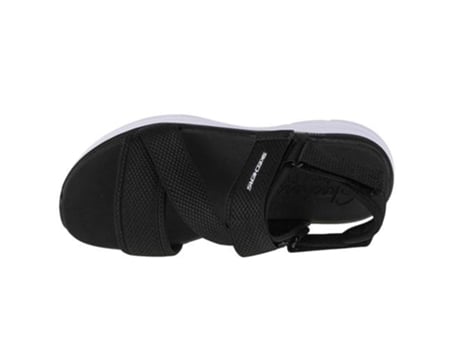 Sandalias SKECHERS Material sintético Mujer (38 EU - Negro)