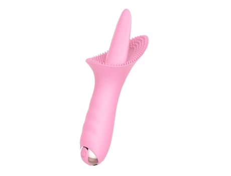 Vibrador de masaje para lamer la lengua de silicona de 10 frecuencias para mujeres (rosa) VEANXIN