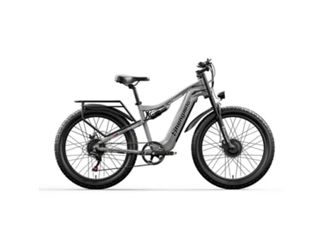 Bicicleta eléctrica SHENGMILO de 2000W con doble motor para adultos, bicicleta de montaña con neumáticos gruesos de 26 y batería Samsung 48V17,5Ah