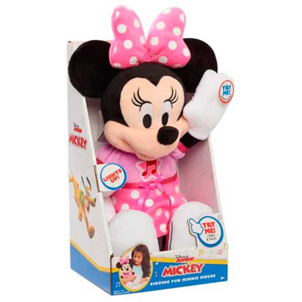 Famosa Softies Peluche minnie mouse musical para abrazar dormir y jugar con luces desde 12 meses mcn21000 interactivo 33 cm edad 2