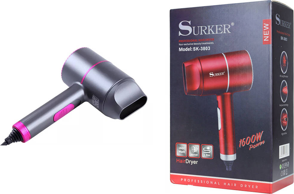 Secadora de Pelo SURKER SK-3803 Profesional (1600 W)