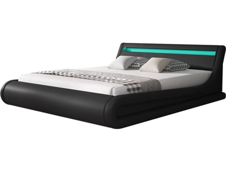 Cama MÓVEIS BONITOS Nitas (Blanco - Polipiel - Compatible con