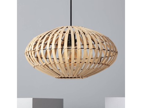 De Ledkia Bambu natural e27 60 w lighting colgante atamach 210x400x400 mm casquillo gordo decoración