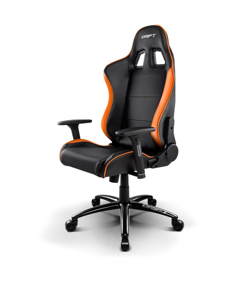 Silla Gaming DRIFT DR200 (Elevador a Gas Clase 4 - Negro y Naranja)