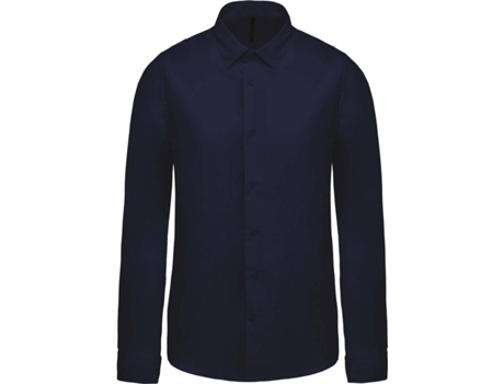 Camisa KARIBAN Algodón Hombre (M - Azul)