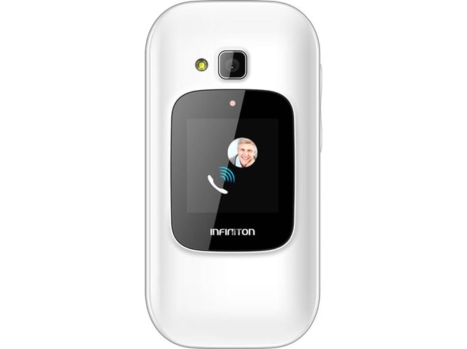 Telefono Movil Infiniton u1 tapa y teclas grandes para mayores boton sos blanco 2.4 negro libre especial personas tipo concha doble