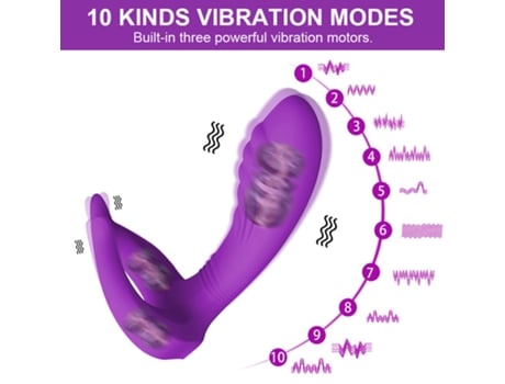 Potente vibrador de anillo de pene, estimulador anal vaginal del punto G de la eyaculación del retraso (Morado) VEANXIN