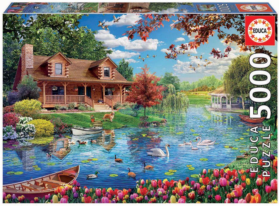 Puzzle EDUCA 5000 Casita En El Lago (Edad Mínima: 12 Años - 5000 Piezas)