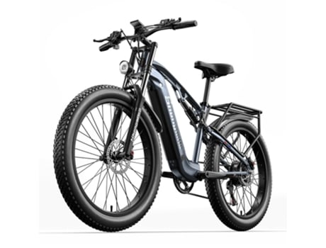 Bicicleta eléctrica SHENGMILO MX05, motor de 1000W, batería de 17,5 Ah, 40 km/h, neumáticos gruesos de 26 pulgadas