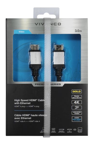 Cable VIVANCO Premium HDMI 3M 4K