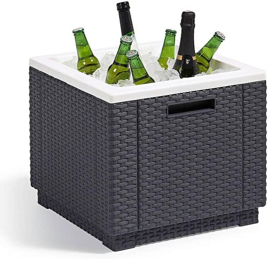 Refrigeradorcaja Allibert Grafito ice cube 213828 nevera color 42 x 41 cms. keter graphite 030 std