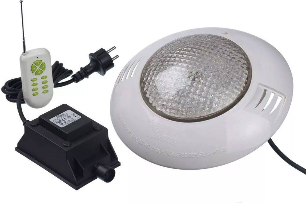 Kit Luz LED UBBINK Foco Piscina con Mando 406 LED (35 W - ABS - 275 x 75 mm)