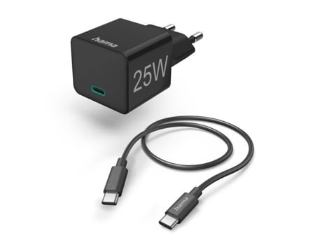 Mini Cargador Usb-C HAMA Entrega de Potência de 25 W Black