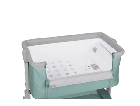 Cuna Co-Sleeping MS Comfy Cot + Textile Stars Crib 430106A - Ajustable a múltiples alturas - Sillón reclinable - Se adapta al estilo Stars e incluy...