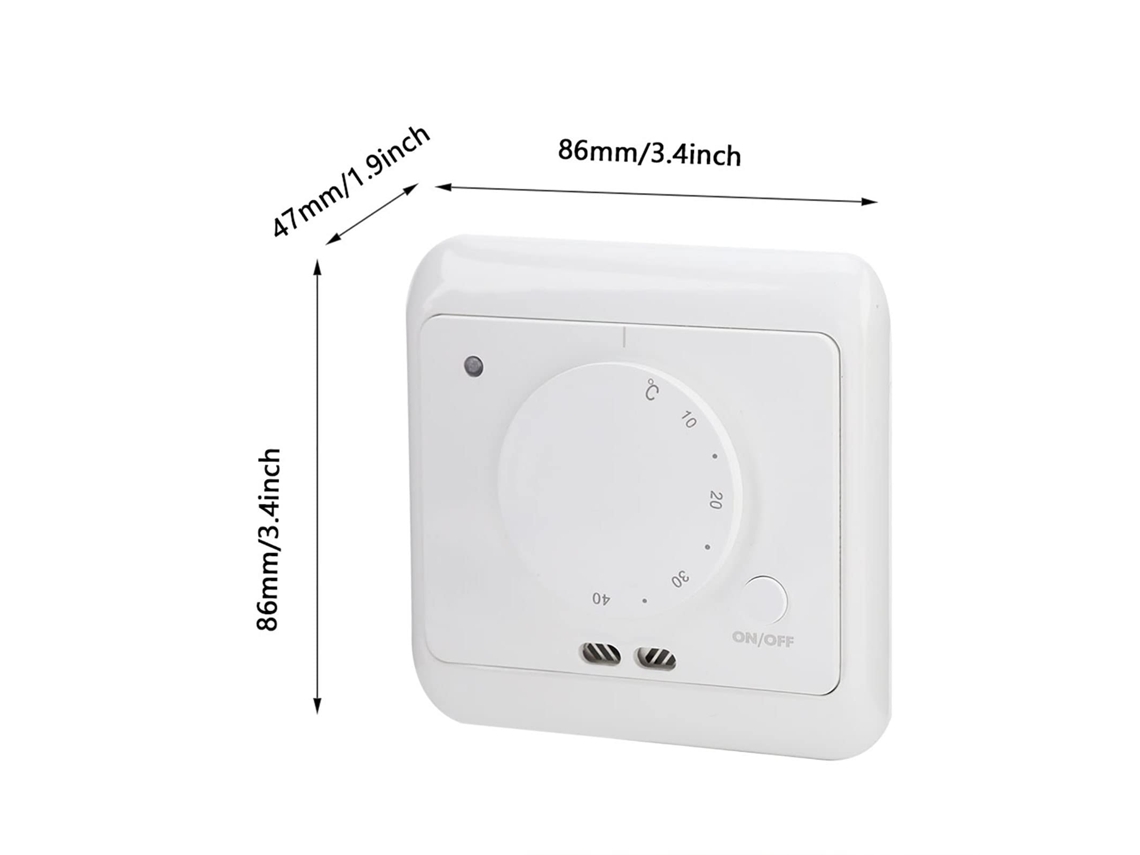 Controlador de temperatura Termostato de suelo radiante de suelo radiante 16A 230V Controlador de temperatura del sensor de suelo radiante Worten.es