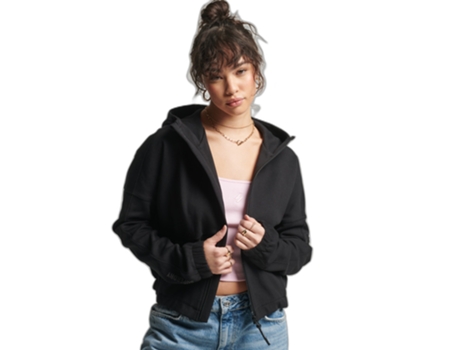 Sweatshirt para Mujer SUPERDRY (M - Algodón - Negro)