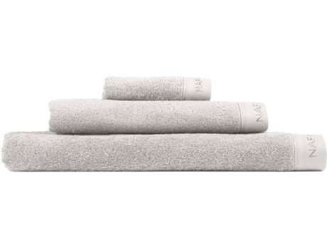 Juego de Baño 3Pcs NAF NAF Casual (Gris Claro - Algodón - 30 x 50, 50 x 100, 70 x 140 cm)