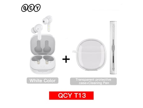 QCY T13 Inalámbrico Smart Headphone BT5.1 TWS Auriculares 4 Mic ENC HD Call Headset Touch Control Earbuds Long Standby 40H