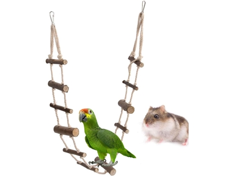 Juguetes colgantes para loros, pájaros, columpios, escaleras, escalada, suspensión, puente de cuerda, juguetes para mascotas para guacamayos, cacat...