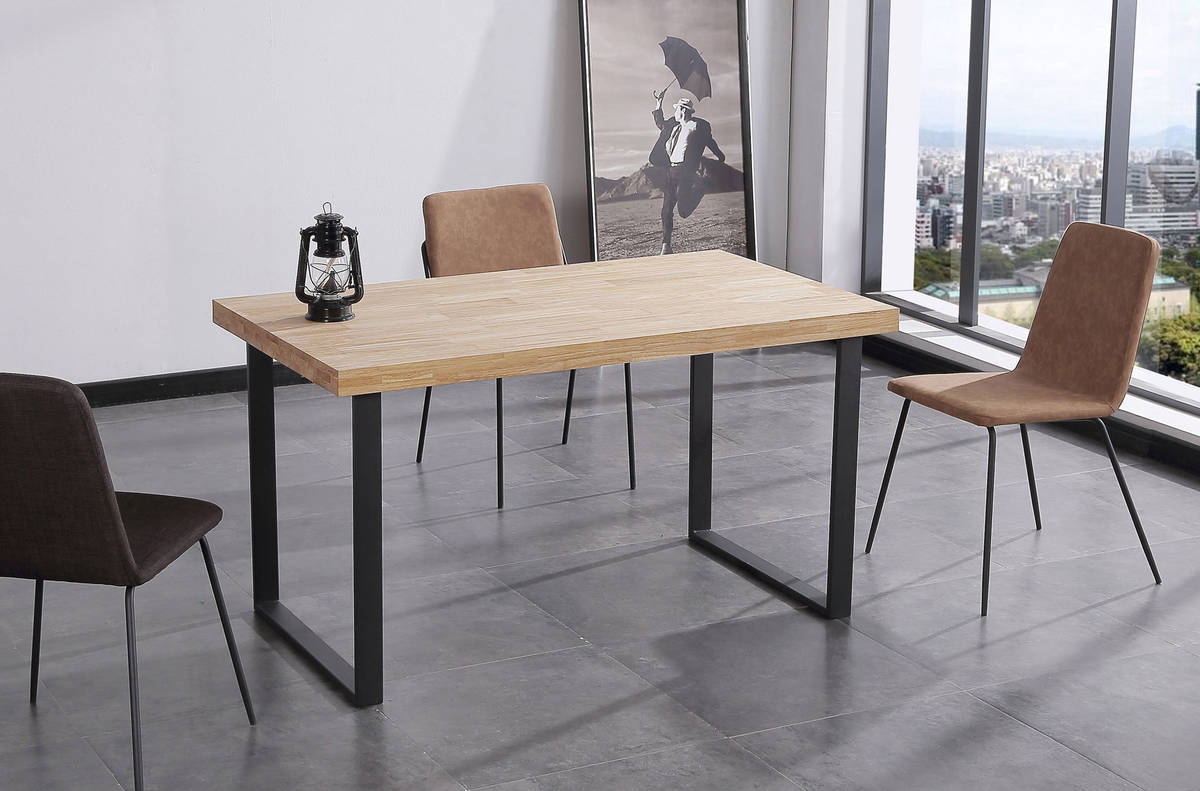 Mesa de Comedor SKRAUT HOME Nordish (Marrón - Madera - 140 x 80 x 76 cm)