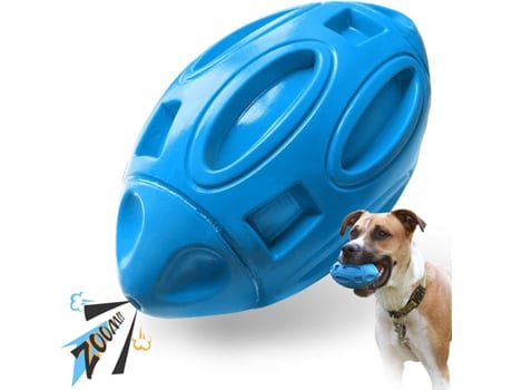 Juguetes para perros para masticadores agresivos: pelota de goma para masticar cachorros con chirriador, juguete para mascotas casi indestructible ...