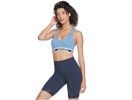 Sujetador Deportivo SKECHERS Nylon Mujer (L - Azul)