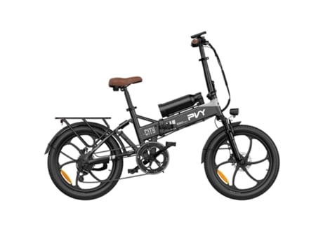 Bicicleta Eléctrica PVY Z20 MAX 750W 36V 25.6Ah Batería 25km/h 200km Freno Hidráulico Shimano 7 Velocidades Certificado CE Gris