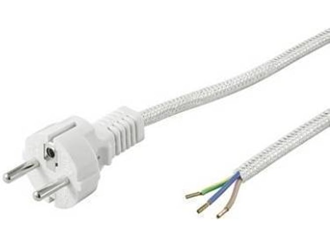 Cable de Alimentación GOOBAY (3 m - Blanco)