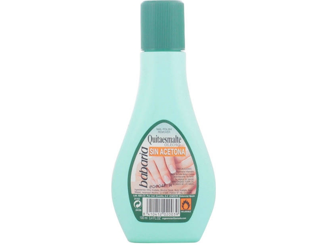 Removedor de Esmalte BABARIA Aceite Sin Acetona (100 ml)