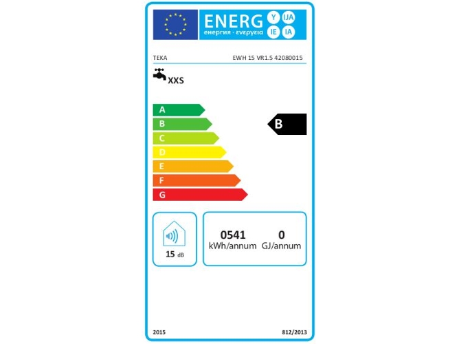 Termo Eléctrico TEKA Smart EWH15VED (15 L - 7.5 bar)