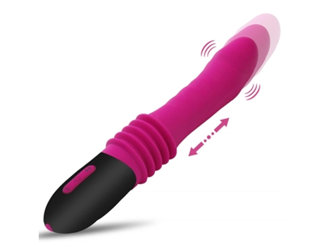 Vibrador de masaje telescópico multifrecuencia para mujer (rosa roja) VEANXIN