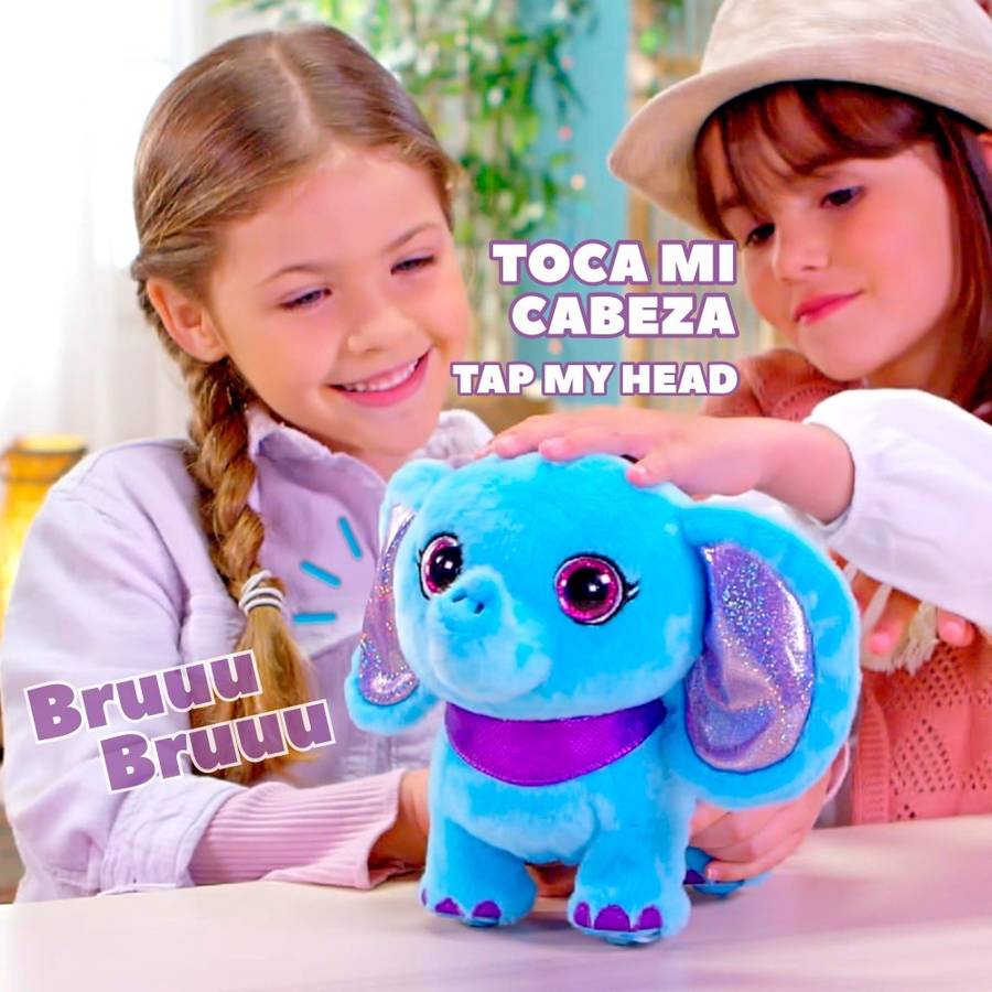 Peluche interactivo PARTY PETS Elefante Nesha - sigue la pelota (25 x 26 x 21.5 cm)