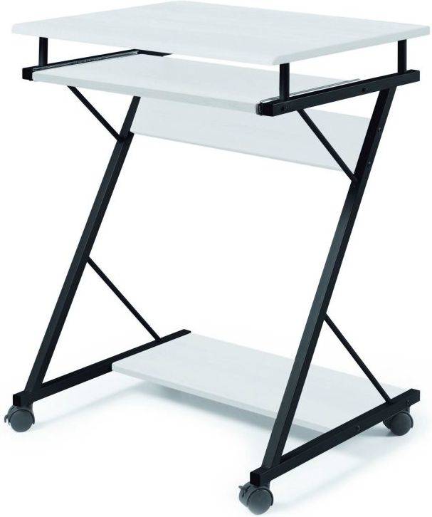 Mesa de Soporte para Portátil JSHOME Volta Blanco y Negro (60 x 75 x 48 cm - Metal y Madera)