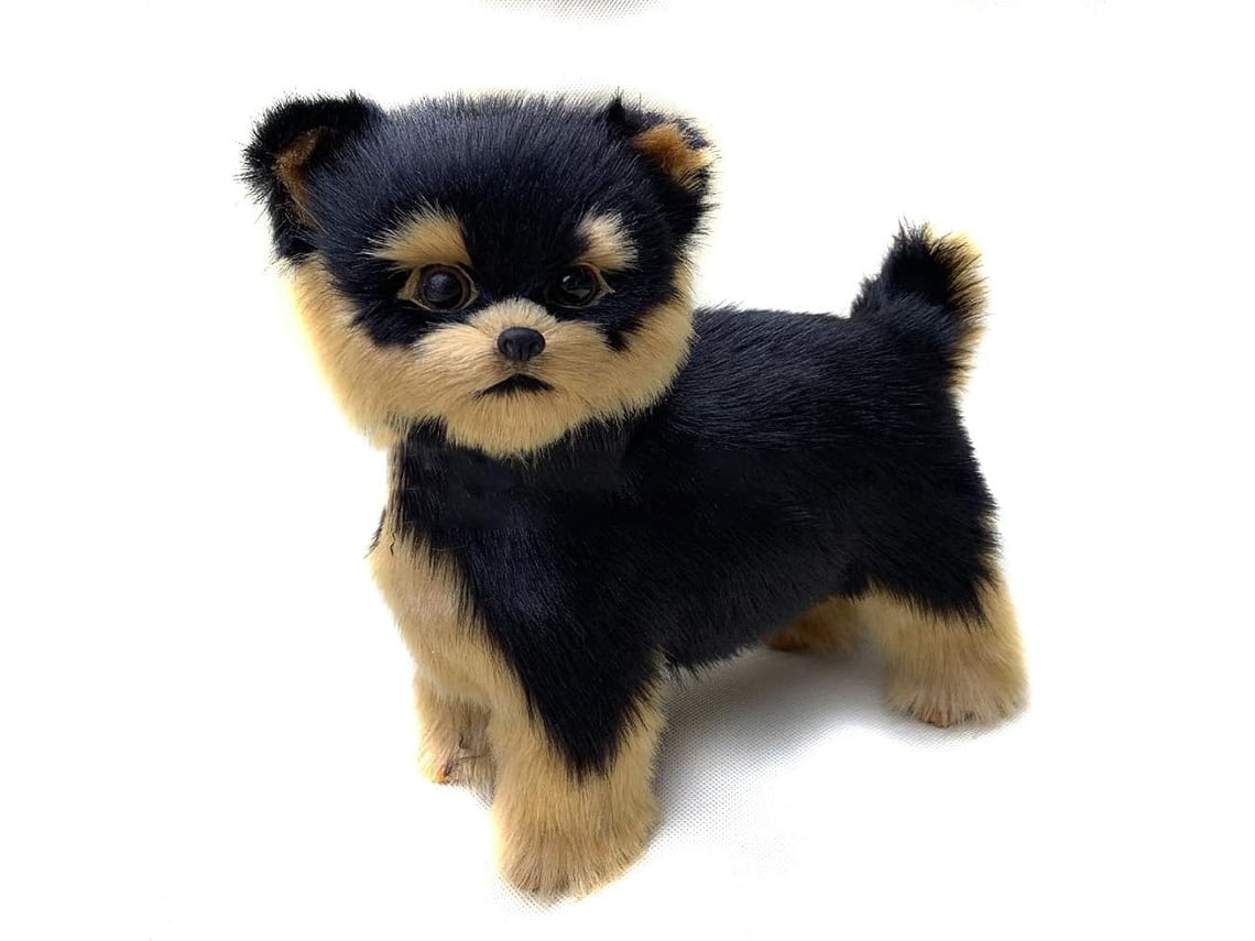 Perro de peluche realista negro. Worten.es