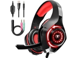 SUNMOSTAR Auriculares Ps4 Micro Gaming Xbox One Ultraligero Durable Estéreo Surround Flexible Sonido Micrófono y control de volumen Compatible con PC Switch B