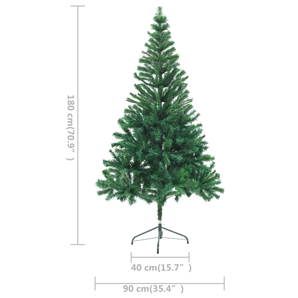 De Navidad Artificial con led y soporte 180 cm 564 ramas vidaxl luces 90x180