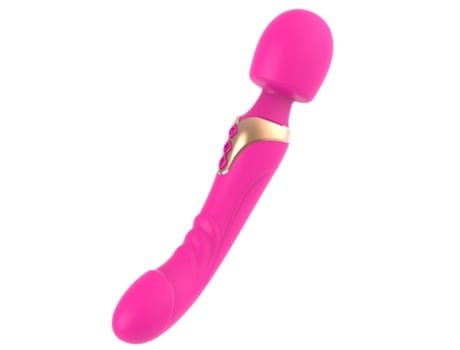 Vibrador de silicona de doble motor Varita de gran tamaño Masajeador de punto G Juguete sexual (Rosa) VEANXIN