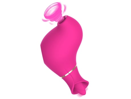 Vibrador de succión para lamer la lengua 2 en 1 con 10 modos de succión para mujeres (rojo rosa) VEANXIN