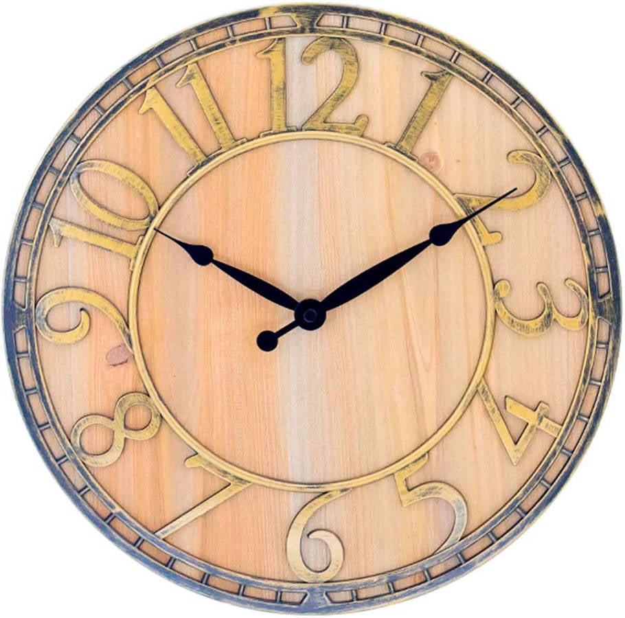 Reloj de Pared THINIA HOME Vintage (Marrón - 33 cm)