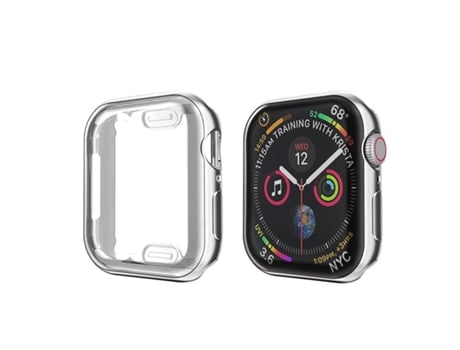 Carcasa de Reloj SLOWMOOSE Transparente para Apple Watch Série 3 2 1 38Mm 42Mm 360 Protector Full Soft Clear Tpu (Plateado - Série 123 42Mm)