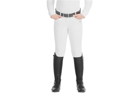 Pantalones de Niña para Equitación HORSE PILOT Design Blanco (12 años)