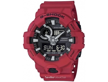 Reloj Digital CASIO Hombre (Goma - Rojo)