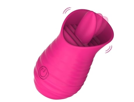 Vibrador de masturbación para lamer la lengua de 10 frecuencias para mujeres (rosa) VEANXIN