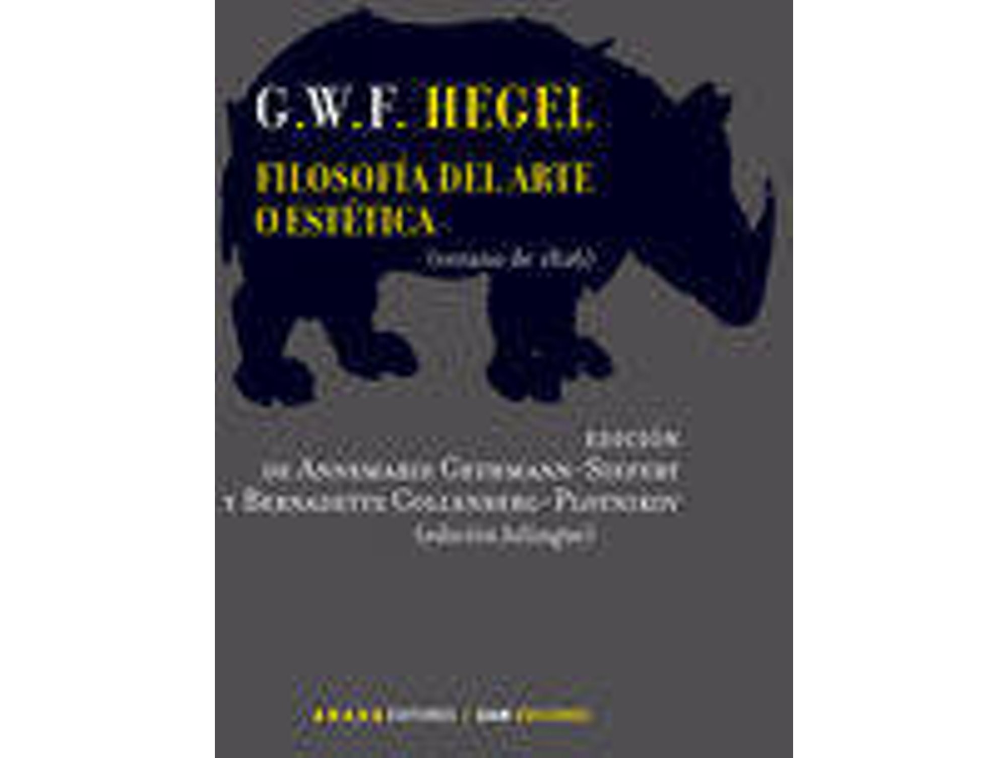 Libro Filosofia Arte O Estetica de G.W.F. Hegel