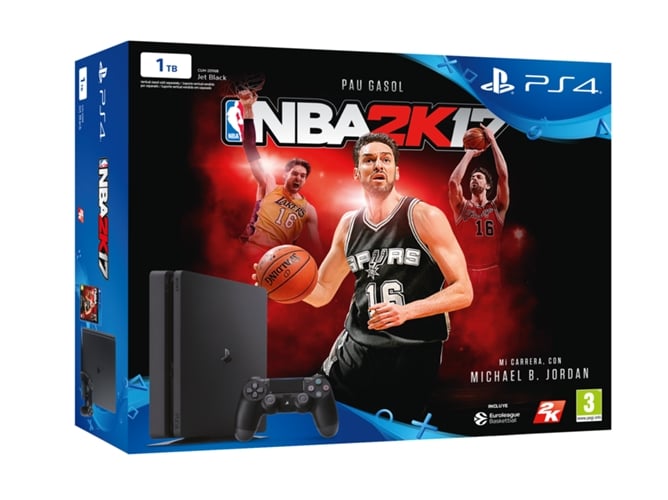 Consola PS4 Slim + NBA 2K17 (1 TB)