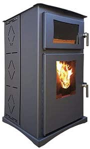 Estufa De Pellet Con Horno Joima Vitta Nature 8 Kw Gris