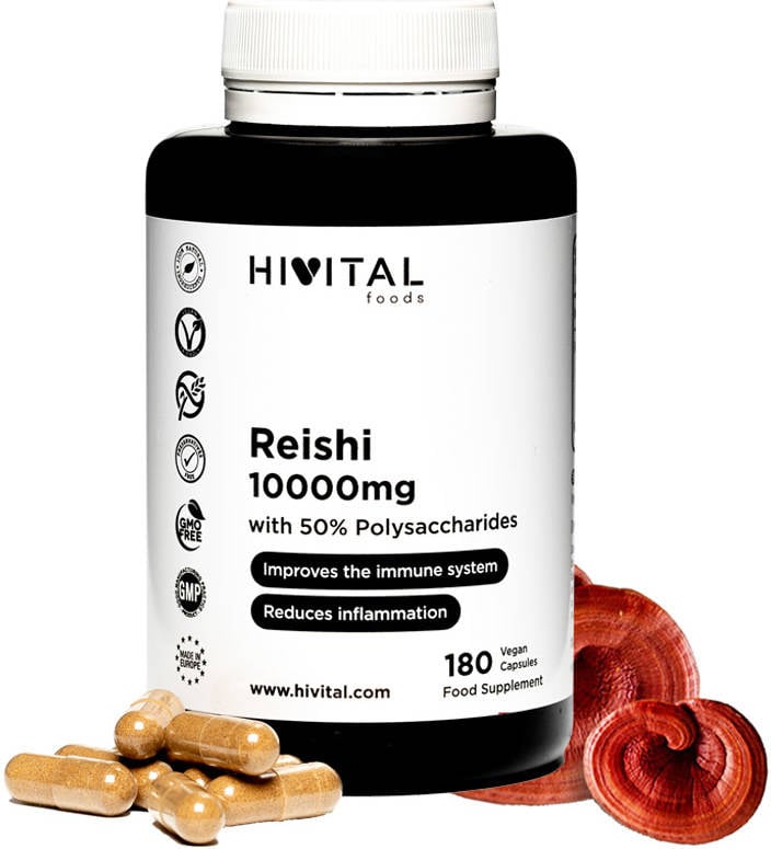 Complemento Alimentar HIVITAL Reishi (180 Cápsulas Veganas)