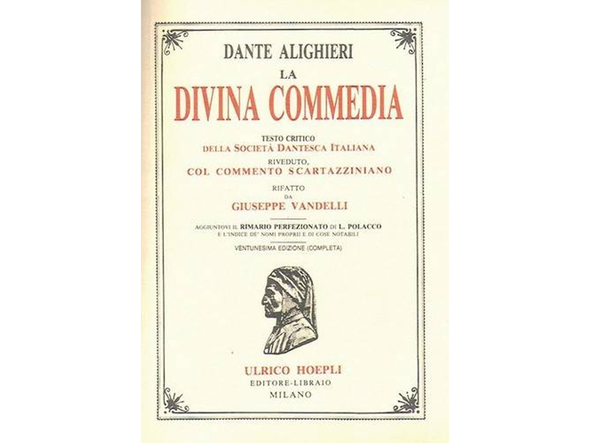 Libro La Divina Commedia de Dante Alighieri Italiano Worten.es