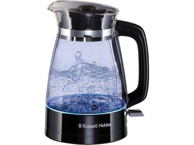 Hervidor Glass Classic russell hobbs diseño cristal con negro y detalles acero inoxidable 1.7 litros agua 2400 w 17 en 2608070