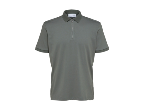 Polo de Hombre SELECTED Cremallera Fave Verde (XL)